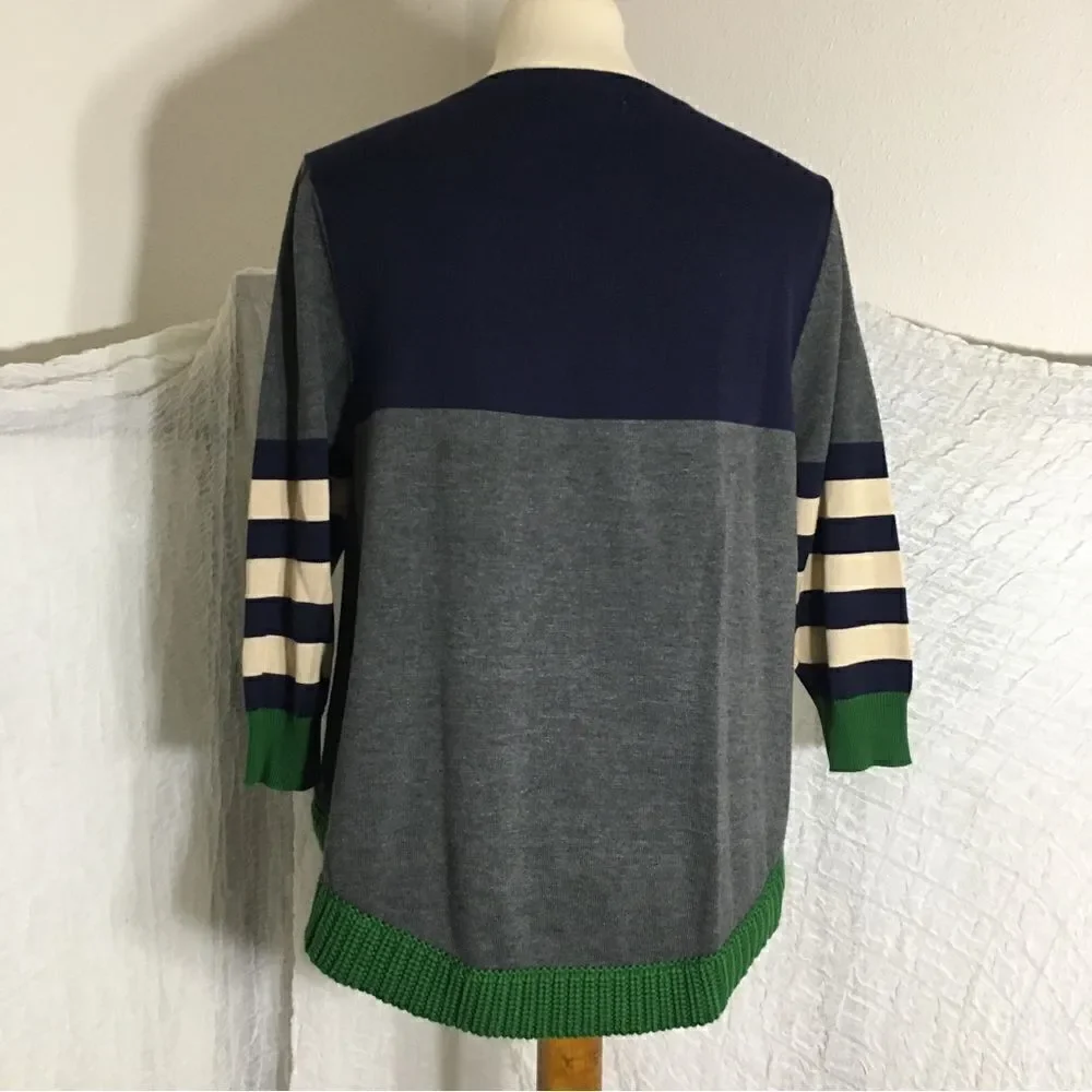 Lili's Loft Color Block Sweater Top Size Medium - Picture 6 of 9